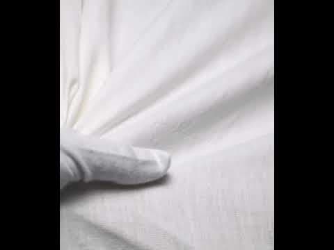 Plain White Natural Organic Khadi Cotton 128 GSM Mercerized Fabric — video