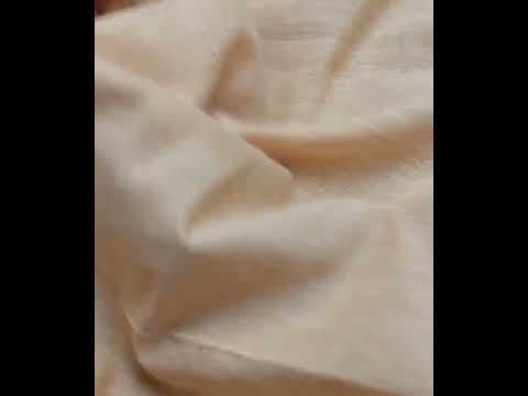 Chambray Beige Khadi Cotton 75 GSM Handwoven Fabric H42 — video