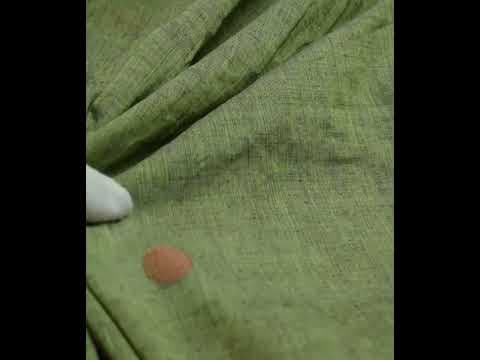 Green Geometric Jamdani Pure Cotton 57 GSM Handwoven Fabric — video