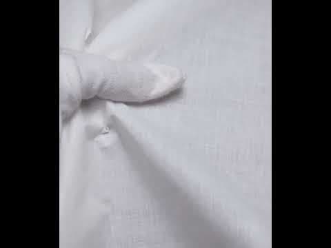 White Cotton 64 GSM Handwoven Fabric - Bleached White & Dyeable — video