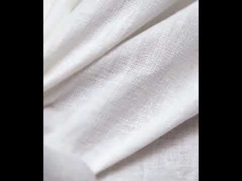 White Handspun & Handwoven 142 GSM Khadi Fabric - Bleached & Dyeable — video