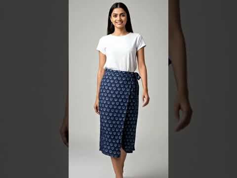 Jamdani Adjustable Wrap Skirt  — video