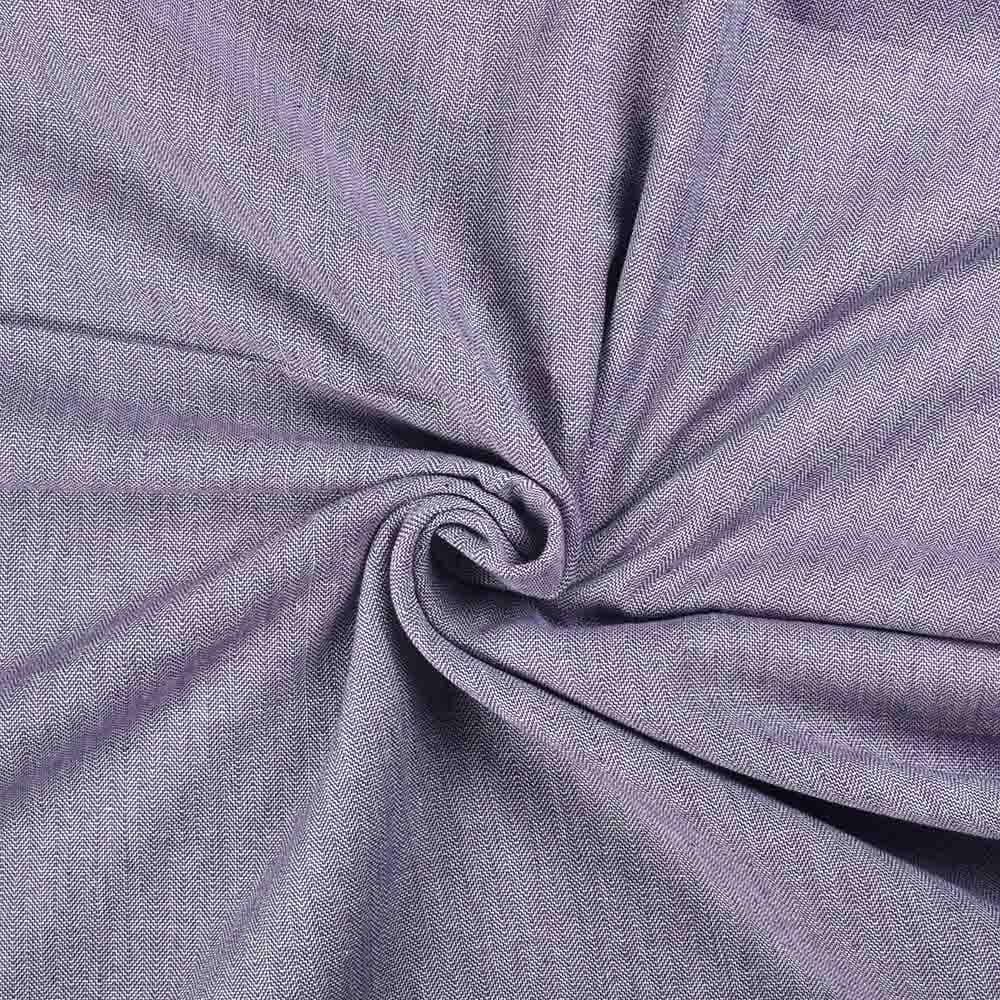 Herringbone Twill Purple Pure Cotton 97 GSM Handwoven Fabric