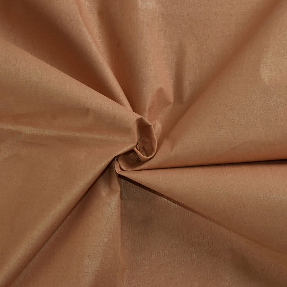 Plain Orange Khadi Cotton 62 GSM Handwoven Fabric
