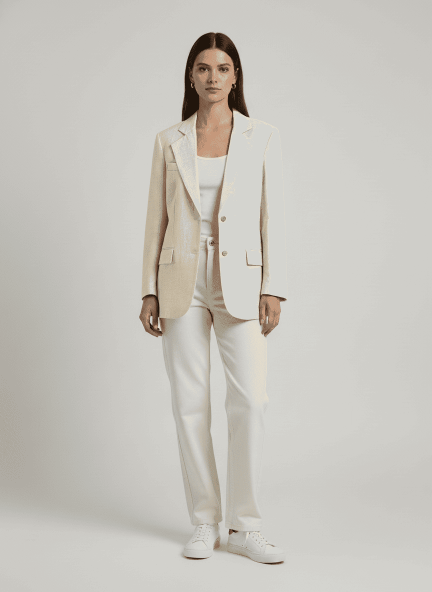 Squared Collared Coat With Notch Lapel- Side Flap Pockets