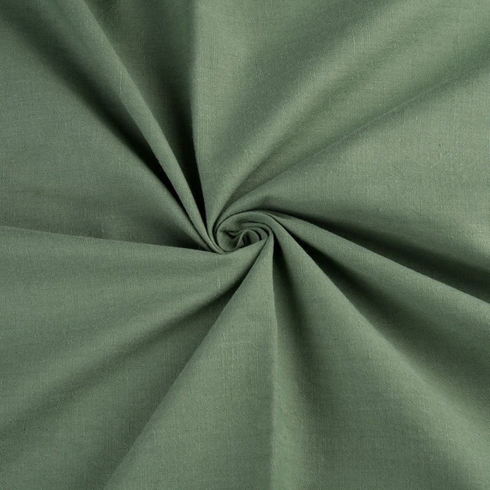 Plain Dark Green Natural Mulberry Dyed 115 GSM Handwoven Cotton Fabric