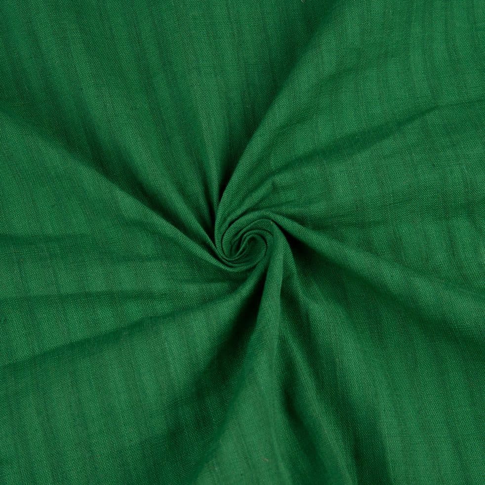 Stripe Dark Green Pure Cotton 92 GSM Handwoven Fabric