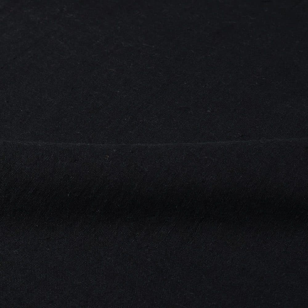 PLAIN BLACK PURE KHADI 90 GSM HANDWOVEN FABRIC