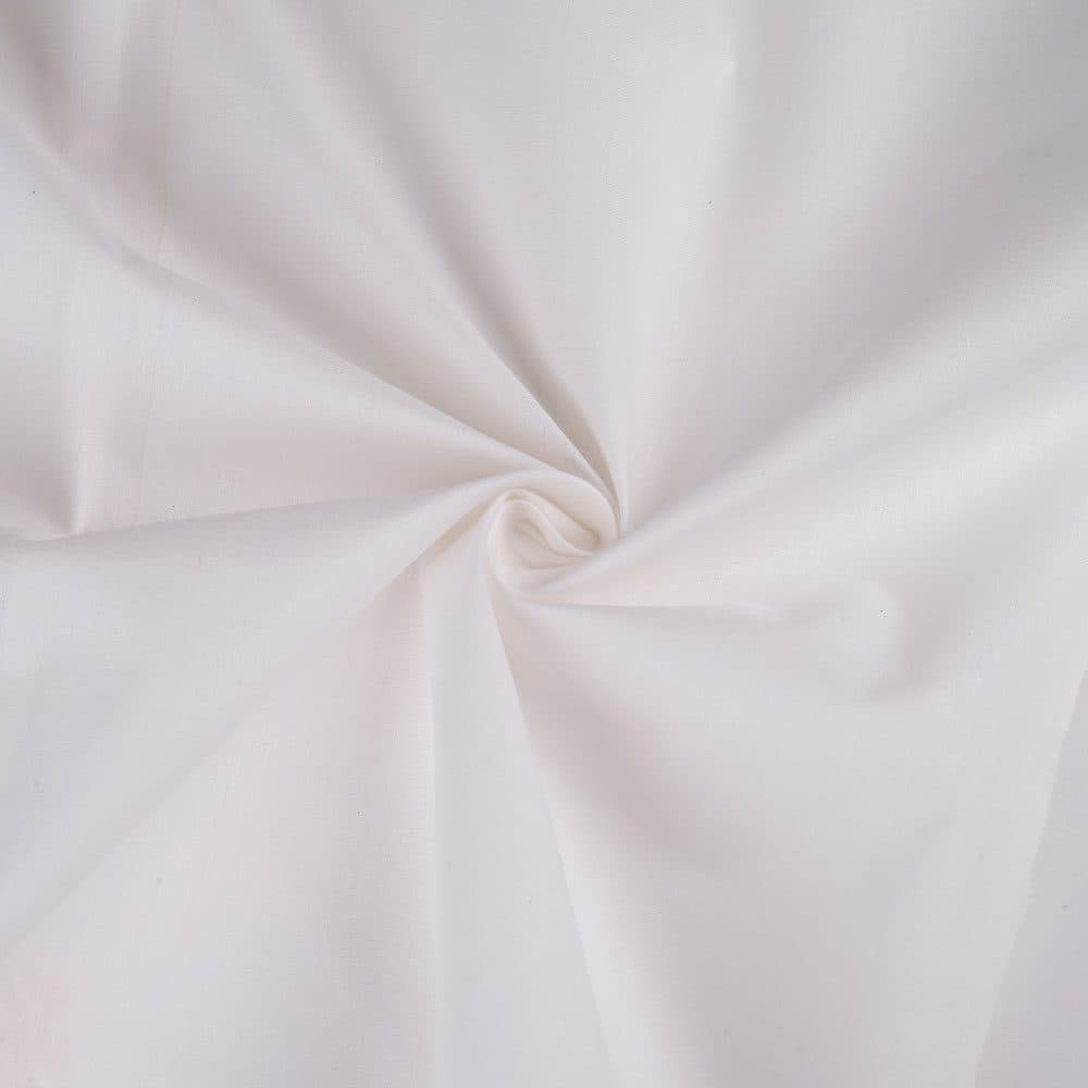 White Muslin Khadi Cotton Fabric - 95 GSM Bleached White & Dyeable