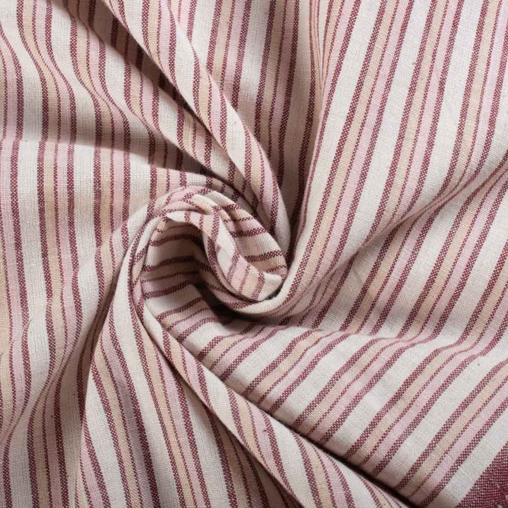 Multicolor Stripe Pure Cotton 110 GSM Handwoven Fabric 440