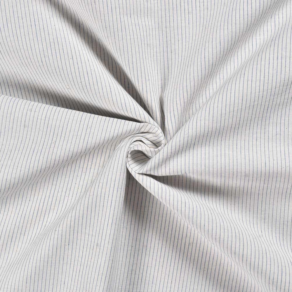 Pinstripe Black & White Pure Cotton 92 GSM Handwoven Fabric