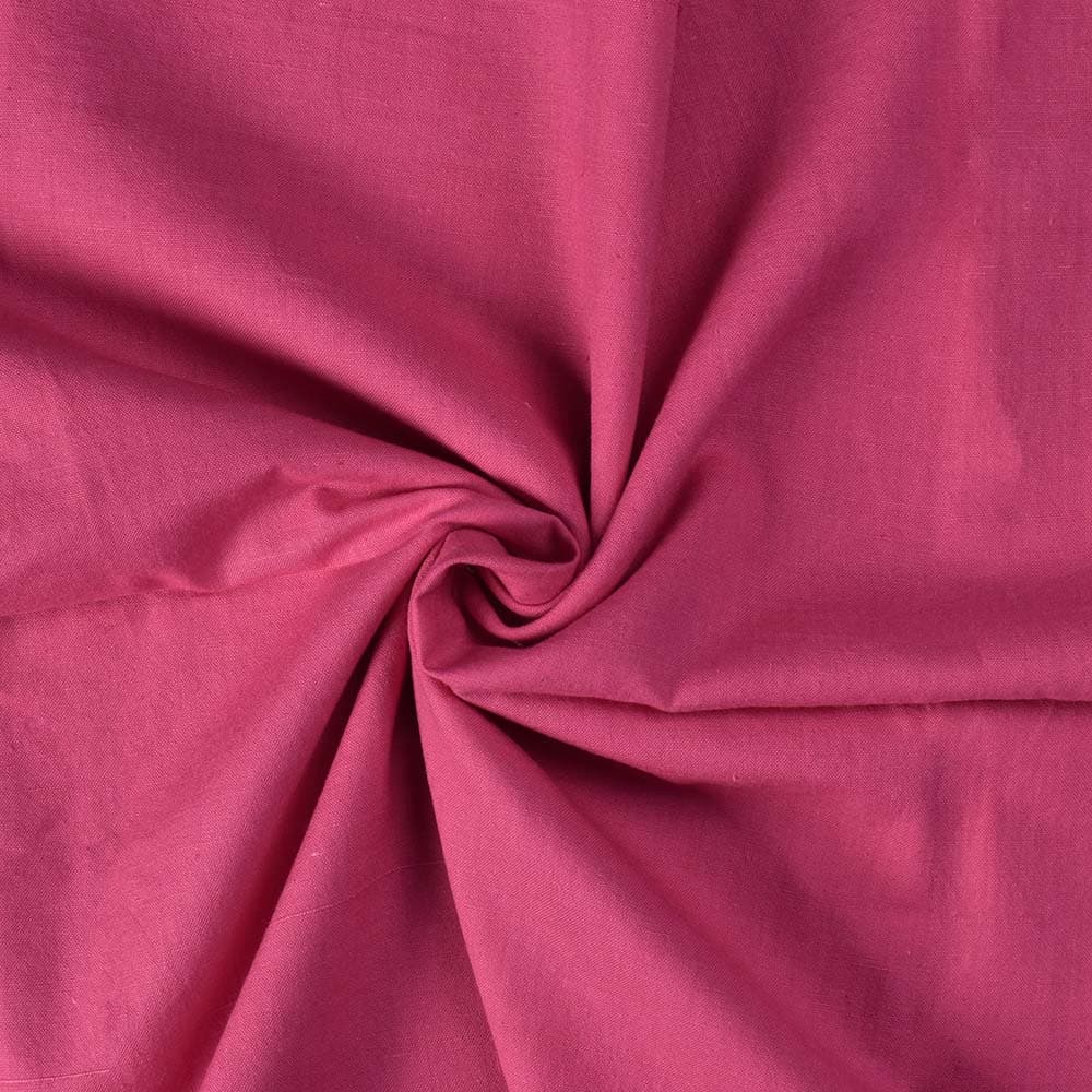 Plain Pink Khadi Cotton 120 GSM Handwoven Fabric