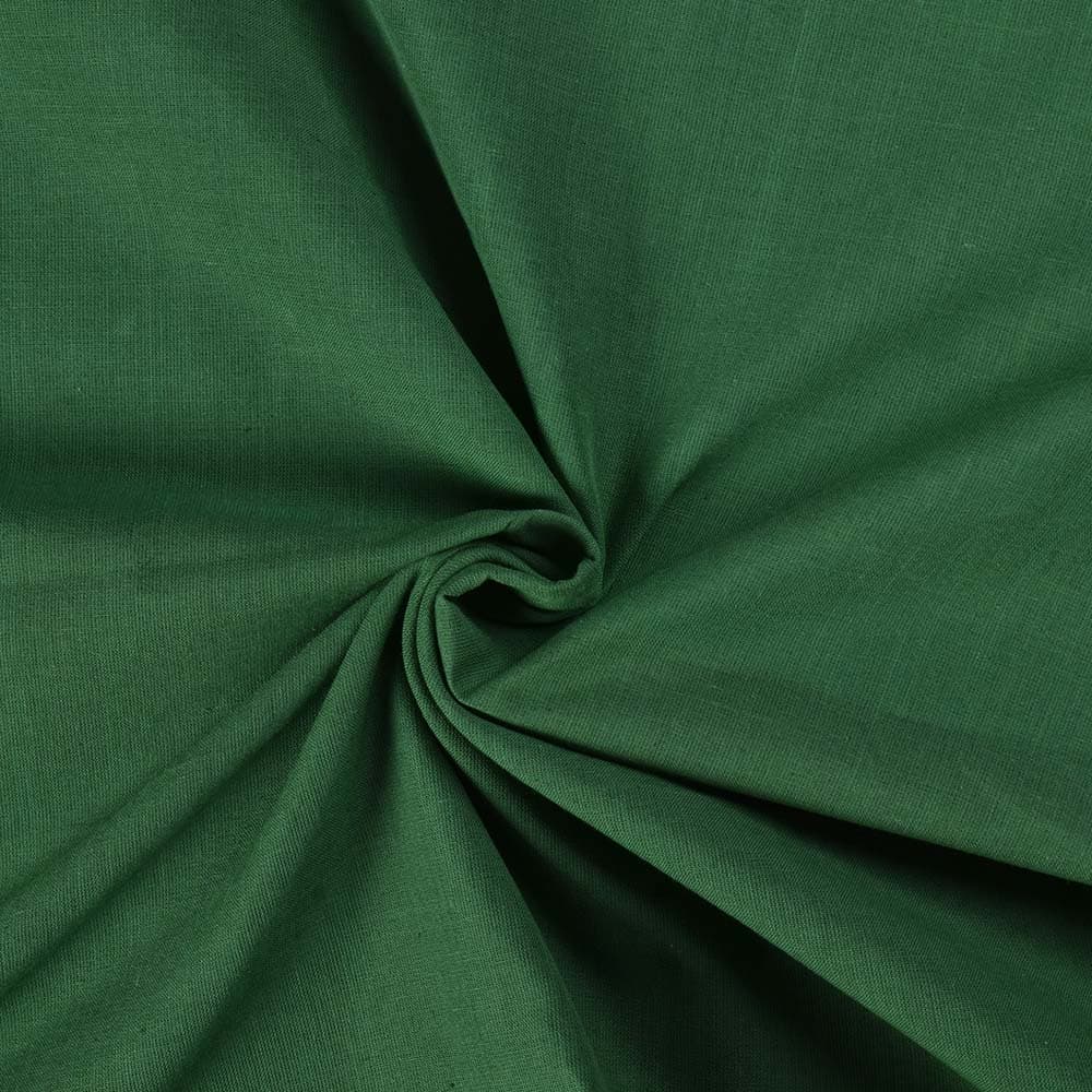 Plain Green Pure Cotton 95 GSM Handwoven Fabric