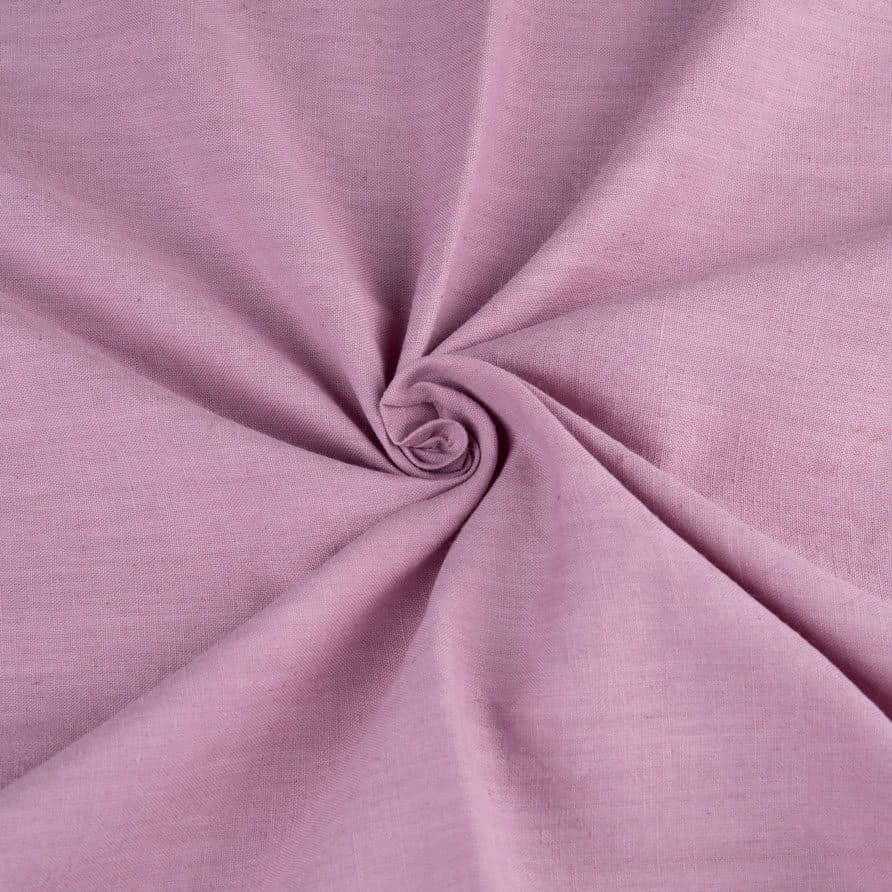 Plain Lilac Natural Lac Dyed 115 GSM Handwoven Cotton Fabric