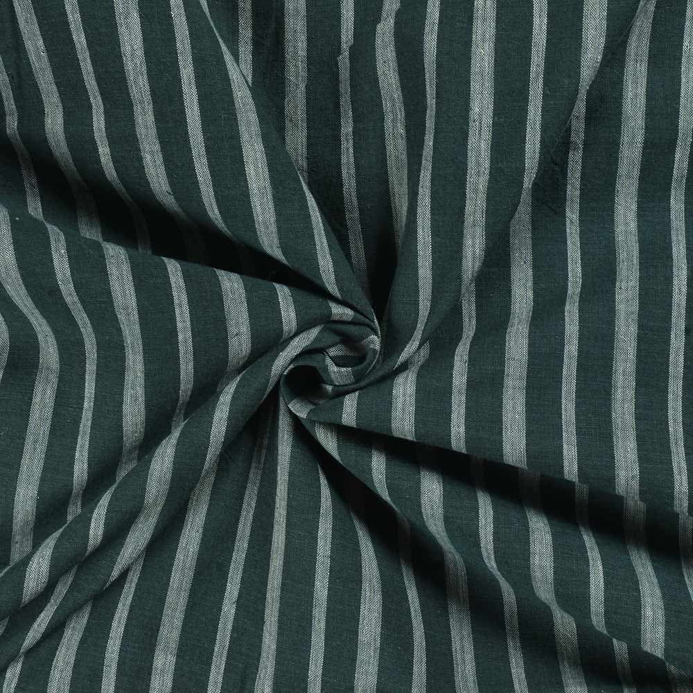 Stripe Dark Teal Pure Cotton 105 GSM Handwoven Fabric