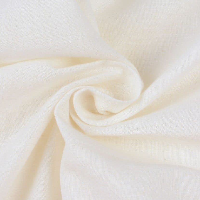 White Handspun & Handwoven Khadi 88 GSM Fabric - Bleached & Dyeable