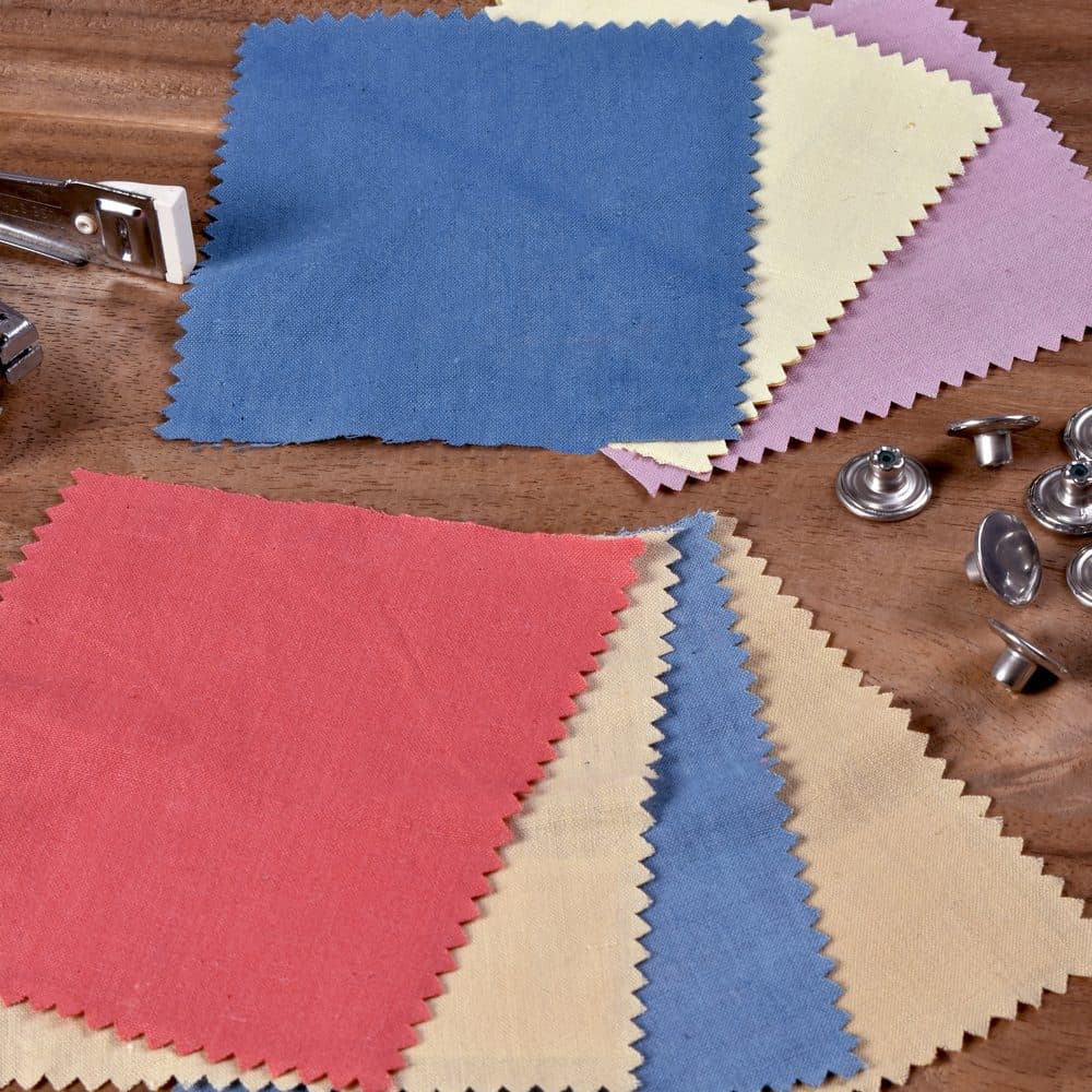 Natural Vegetable Dyed Fabric Swatches (4 *4 Inch, 115 GSM, Up to 22 Swatches)