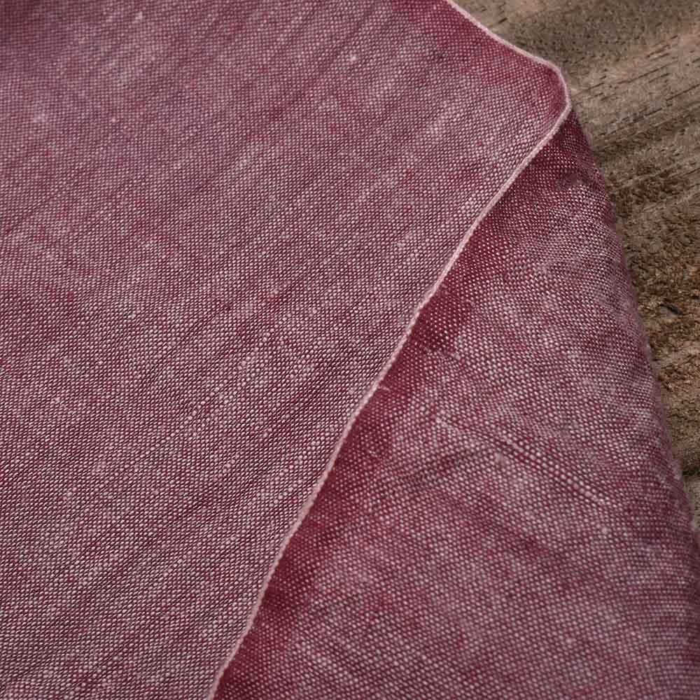 Cross Colour Red Khadi Cotton 70 GSM Handwoven Fabric