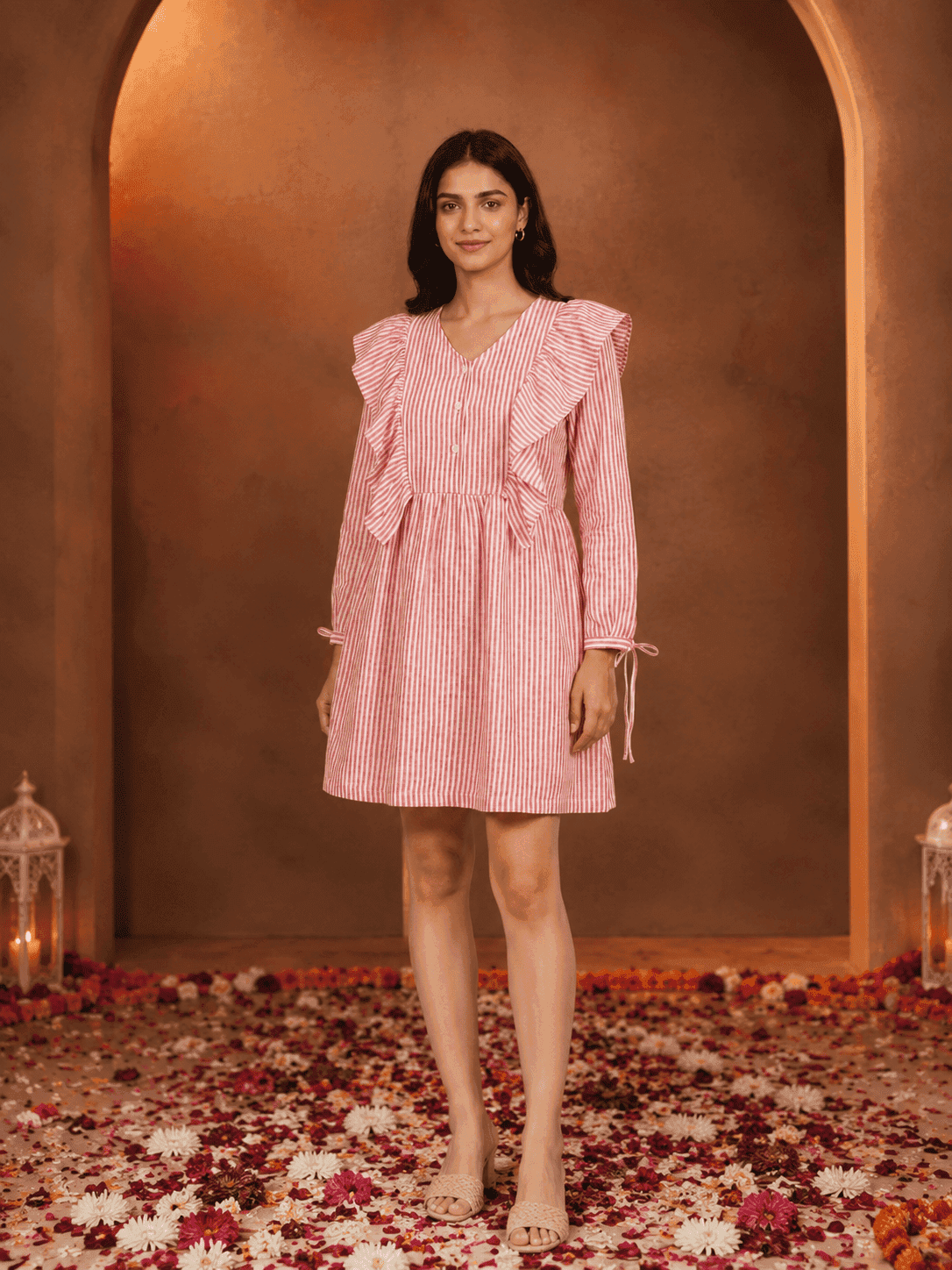Ruffles & Gathers Short Dress