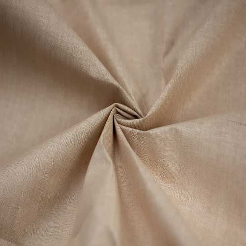 Chambray Beige Khadi Cotton 115 GSM Handwoven Fabric