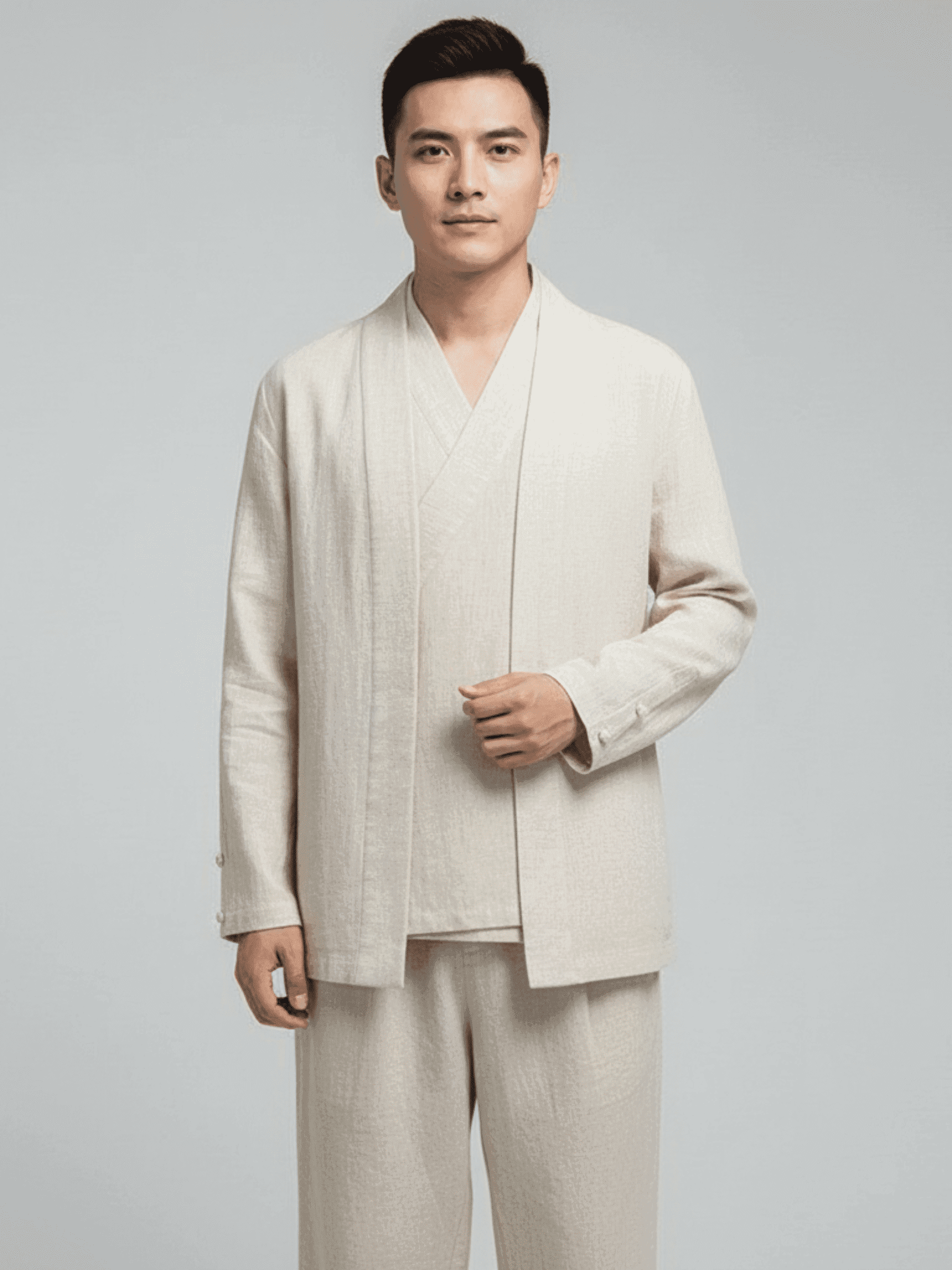 Double Layer Men's Angrakha Short Kurta