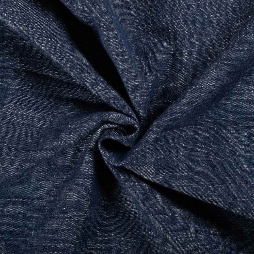 Denim Blue Khadi Slub Cotton 200 GSM Handwoven Fabric