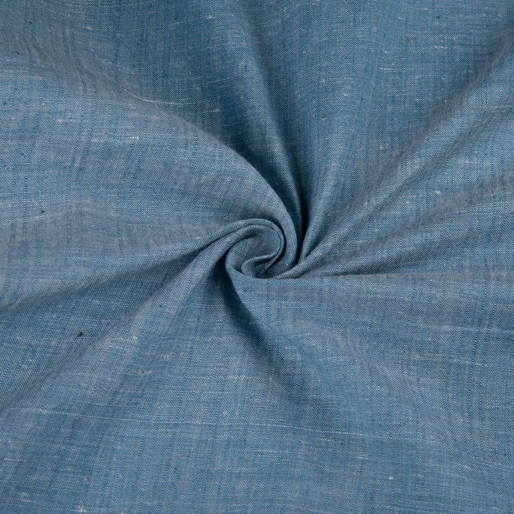 Stripe Blue Pure Cotton 74 GSM Handwoven Fabric P7