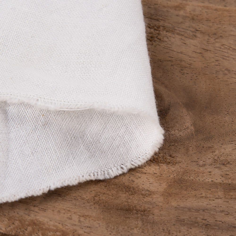 Plain White Natural Organic Khadi Cotton 114 GSM Fabric