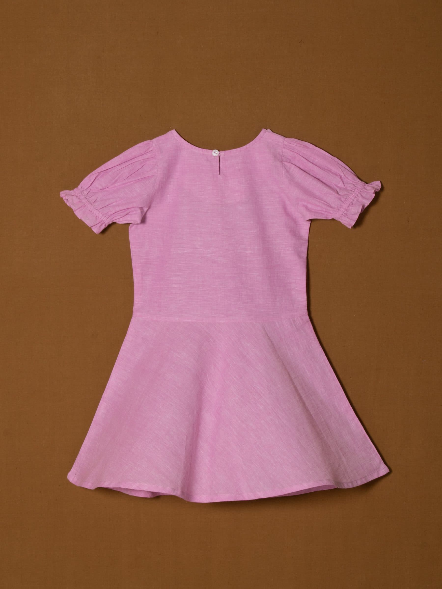 Whimsical Puff Sleeve Flare Dress