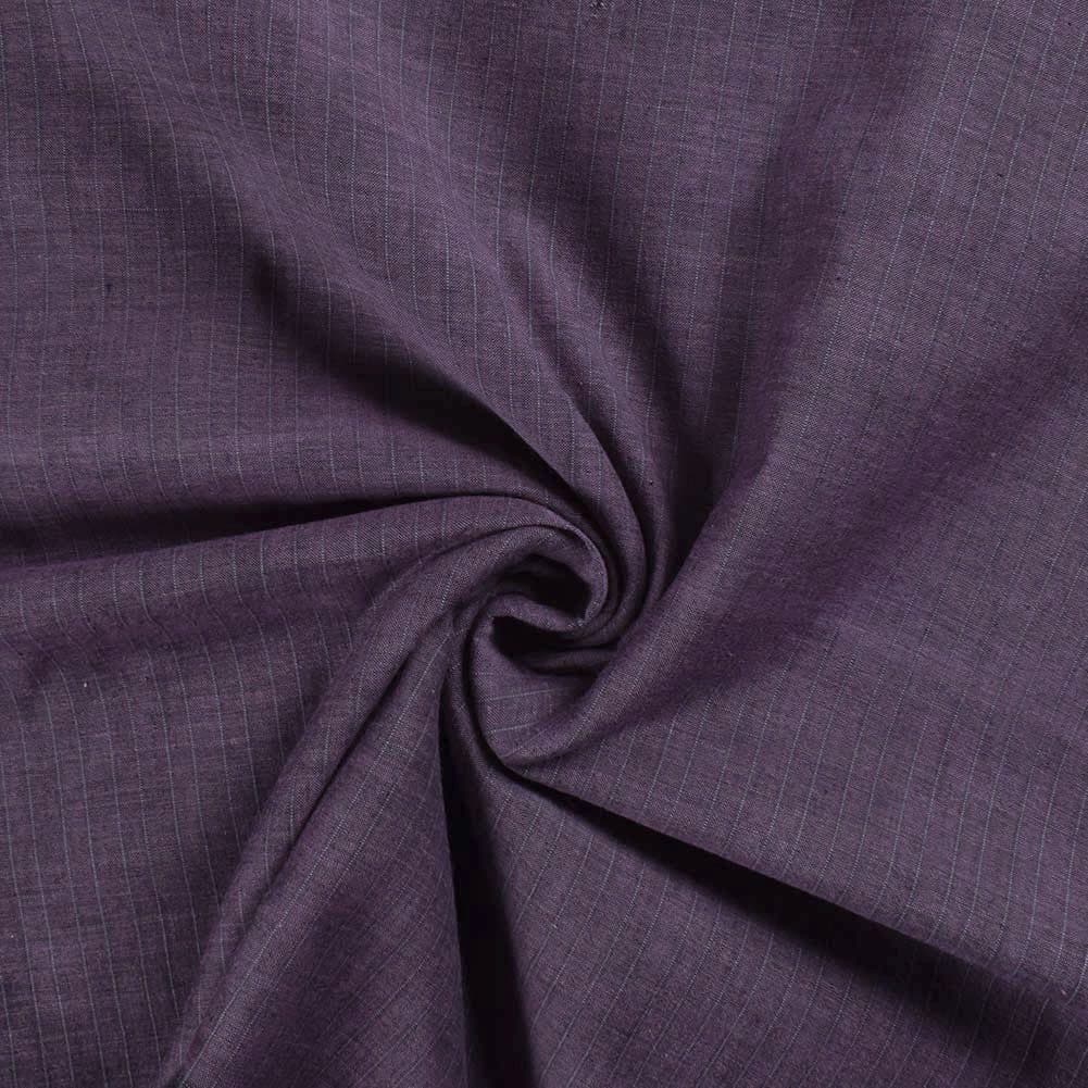 Stripe Plum Pure Cotton 74 GSM Handwoven Fabric