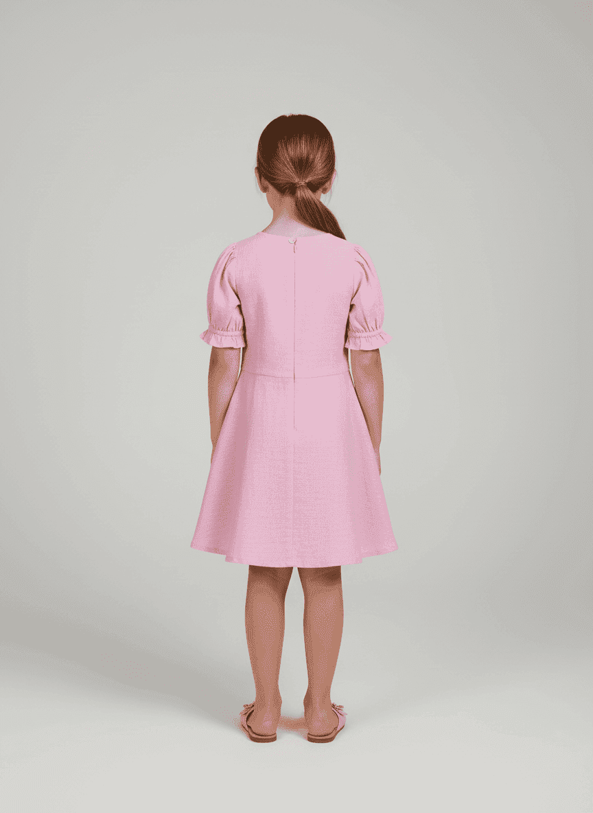 Whimsical Puff Sleeve Flare Dress
