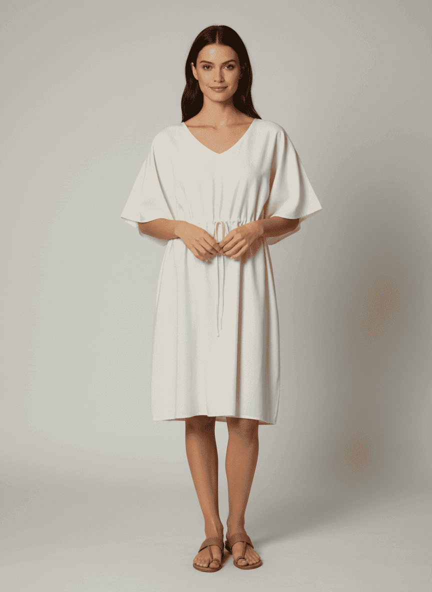Kaftan Dress With Belt