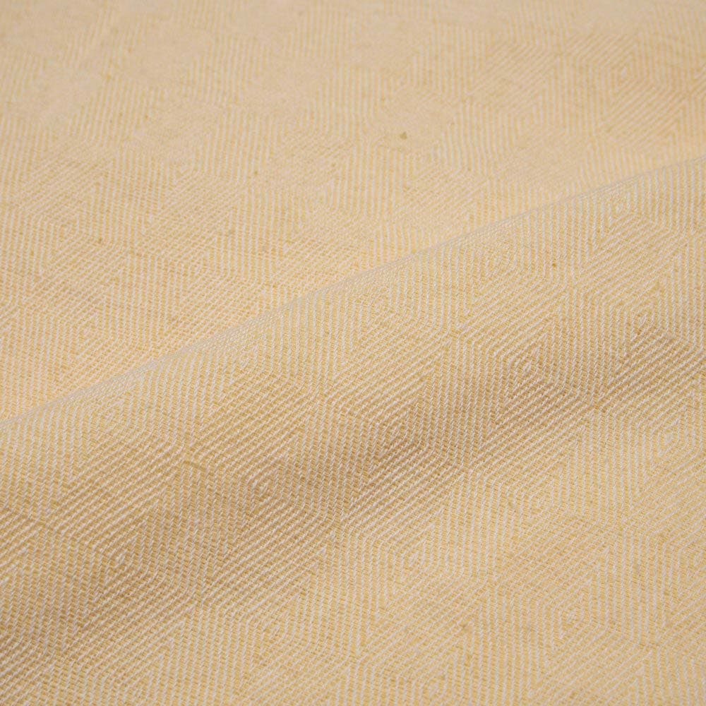 Diamond Twill Yellow Jacquard Cotton Khadi 145 GSM Fabric