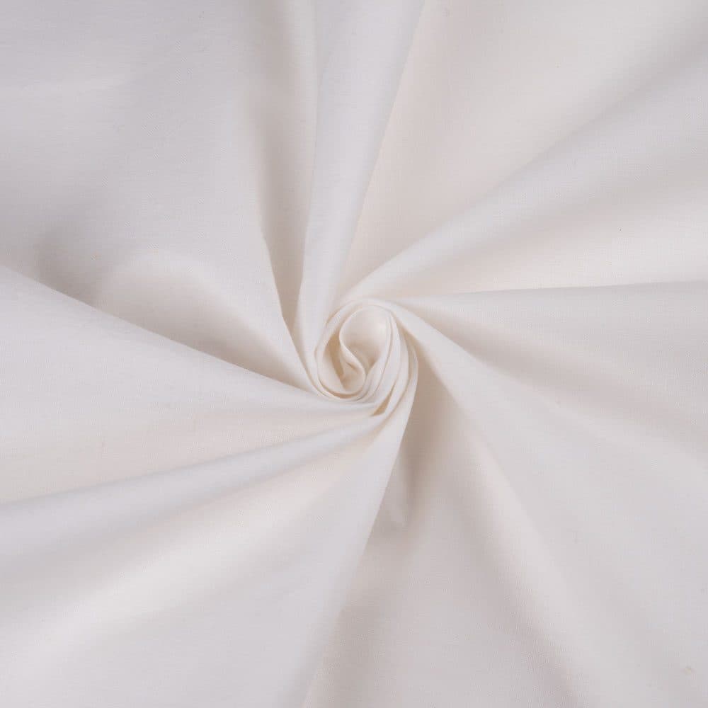 White Mulmul Khadi Cotton 105 GSM Fabric - Bleached White & Dyeable