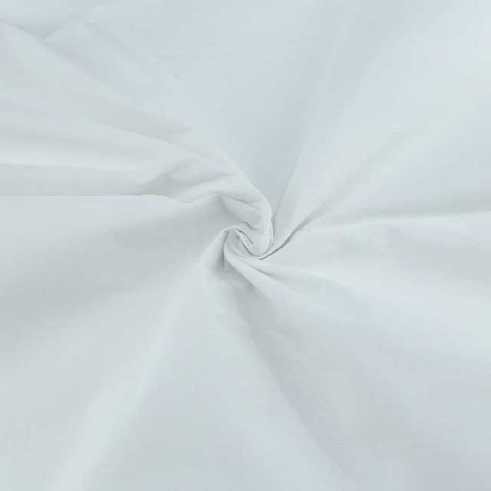 White Cotton 27 GSM Handwoven Fabric - Bleached White & Dyeable
