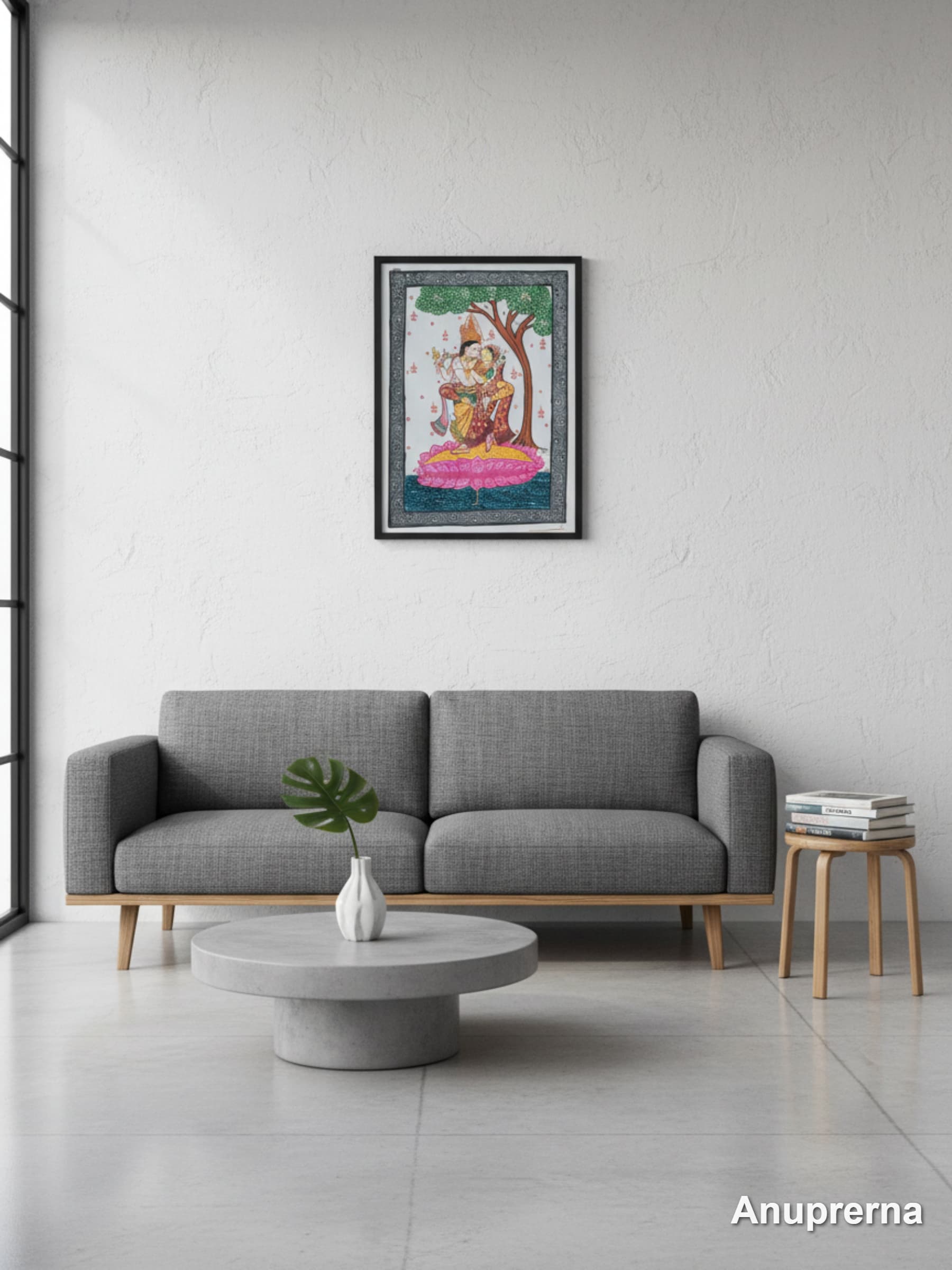 Radha Krishna Pattachitra Wall Art Decor