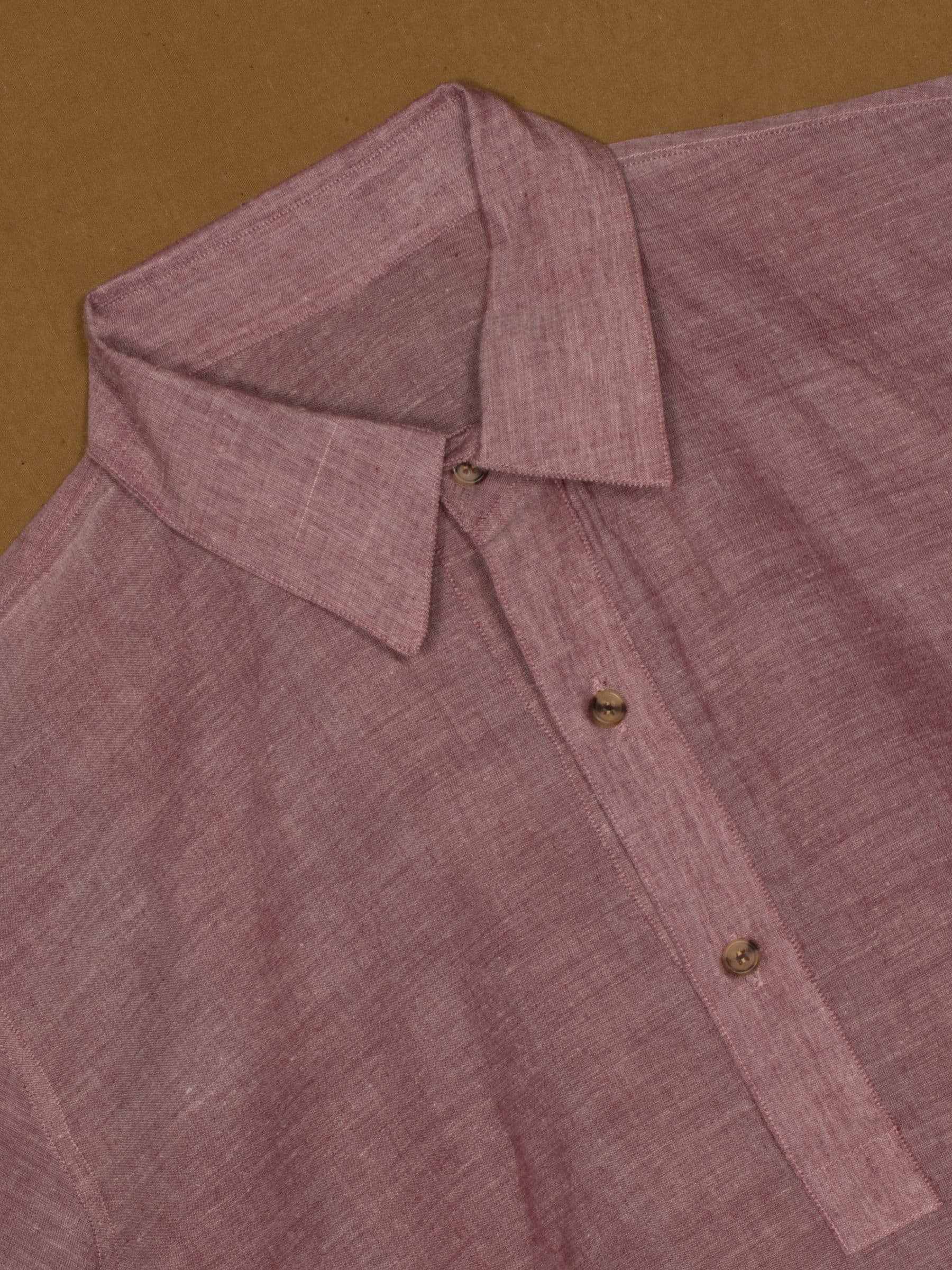 Plain Polo Sem Botao Collared Kurta With Half Sleeves - Thigh Length		