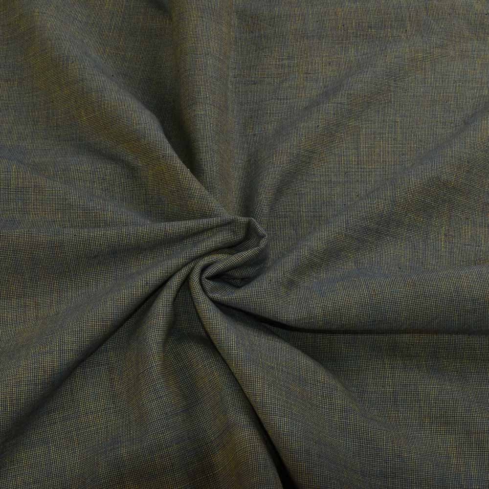 Chambray Brown Khadi Cotton 110 GSM Handwoven Fabric Me8