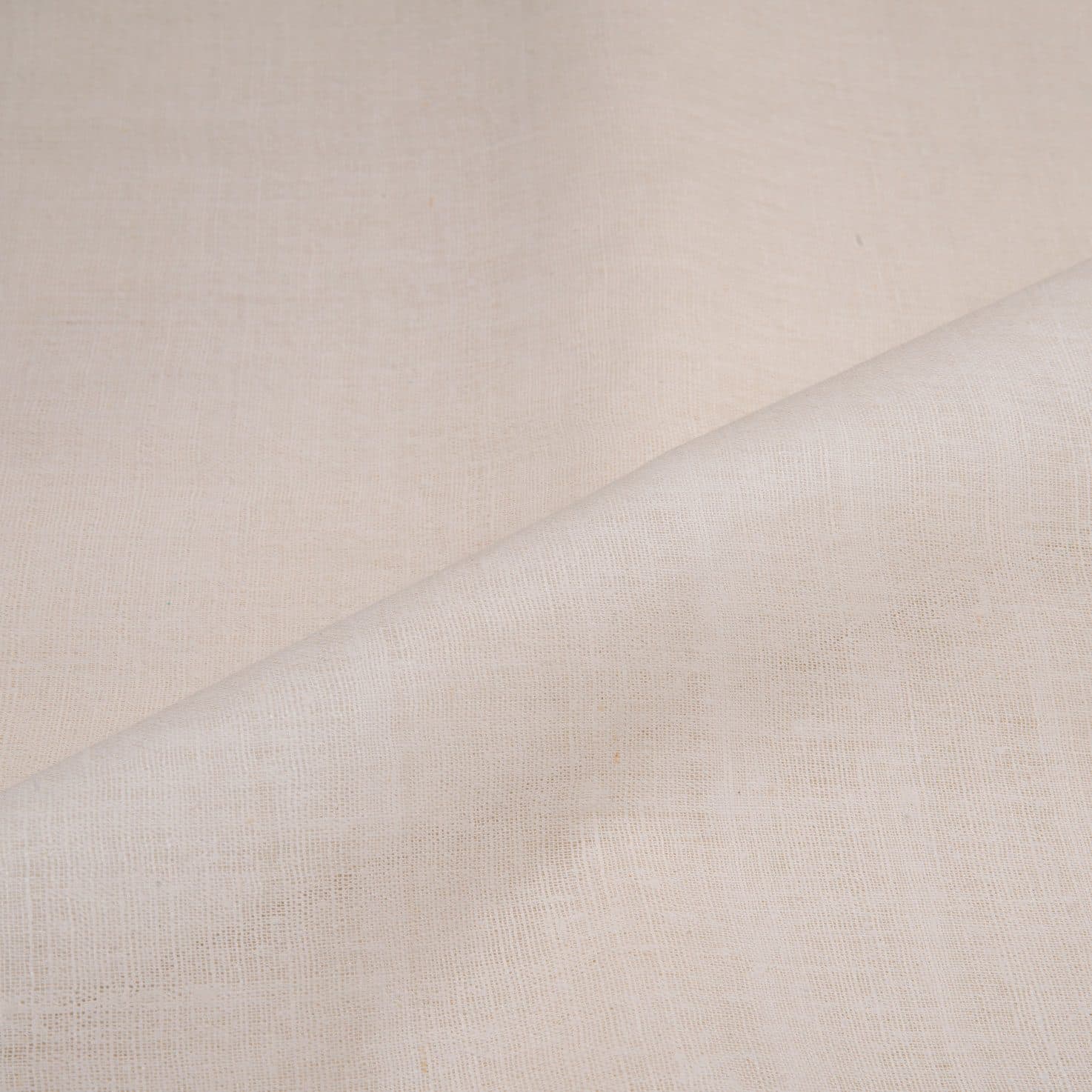 PLAIN NATURAL MATKA SILK & MERCERISED COTTON BLEND 85 GSM HANDWOVEN FABRIC