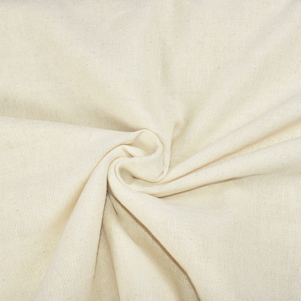 Plain White Cotton Wool 175 GSM Handwoven Fabric