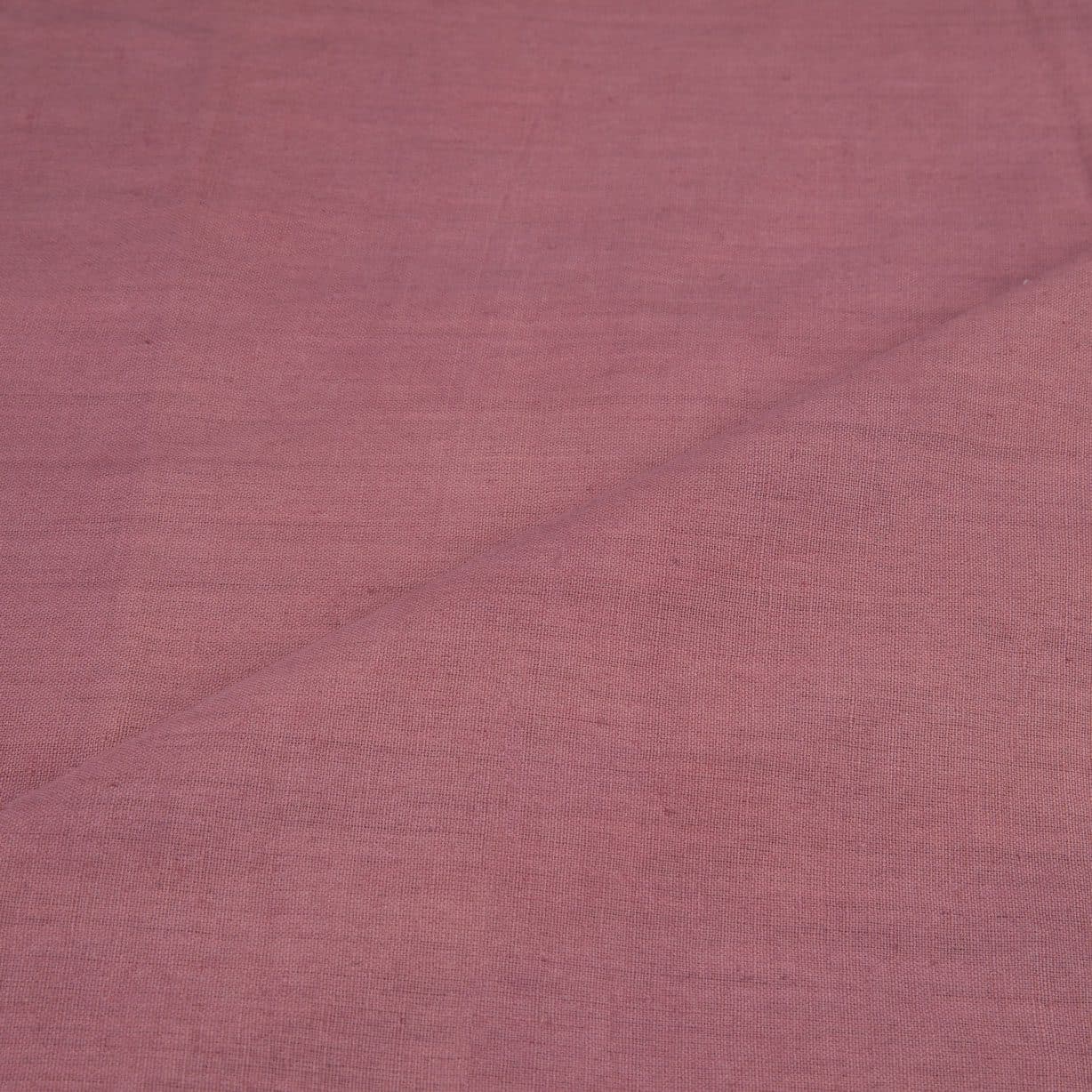 Plain Dark Dusty Pink Natural Madder Dyed 115 GSM Handwoven Cotton Kora Fabric