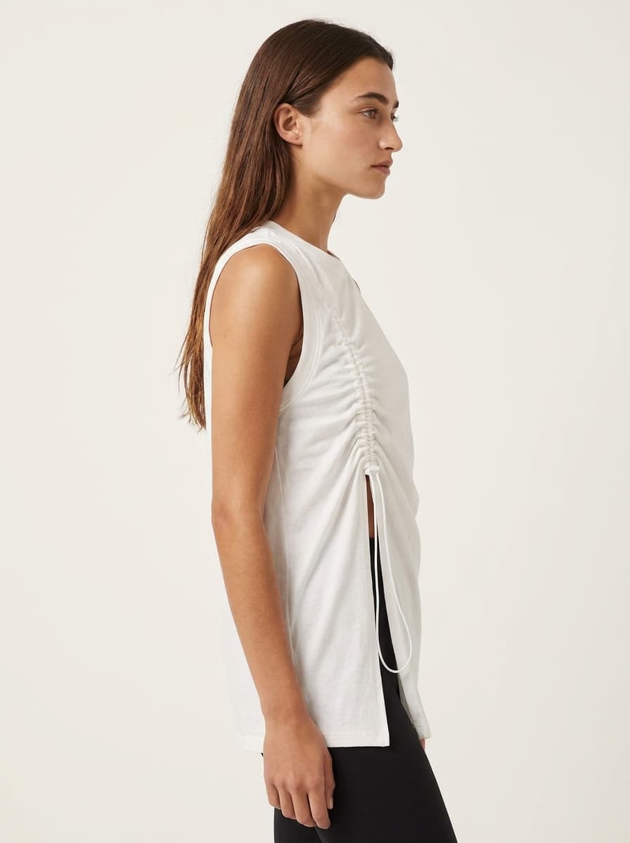 Slit Gathered Long Top