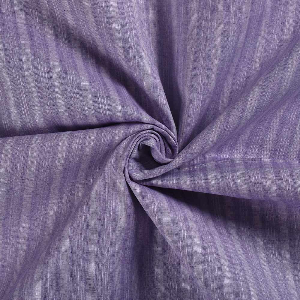 Stripe Light Purple Pure Cotton 85 GSM Handwoven Fabric
