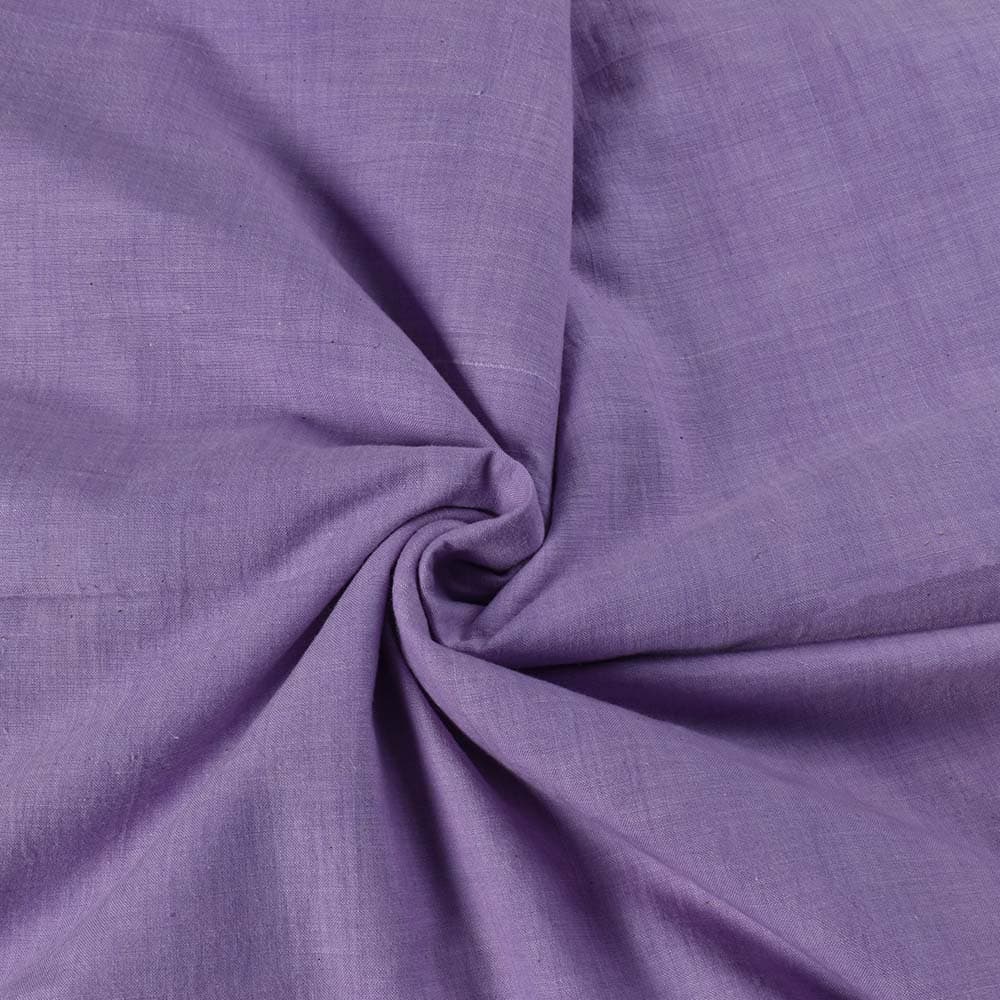 Chambray Purple Khadi Cotton 105 GSM Handwoven Fabric E