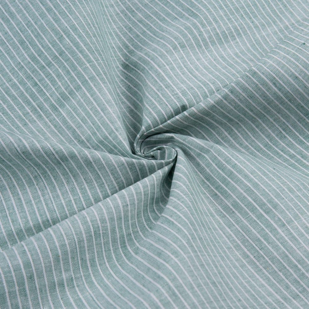 Pinstripe Blue & White Pure Cotton 108 GSM Handwoven Fabric