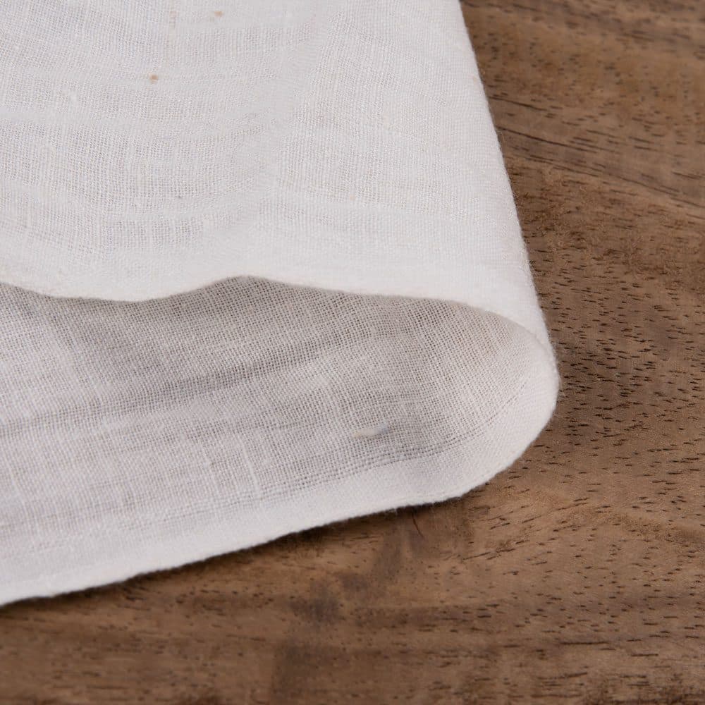 Plain White Natural Organic Khadi Cotton 109 GSM Fabric