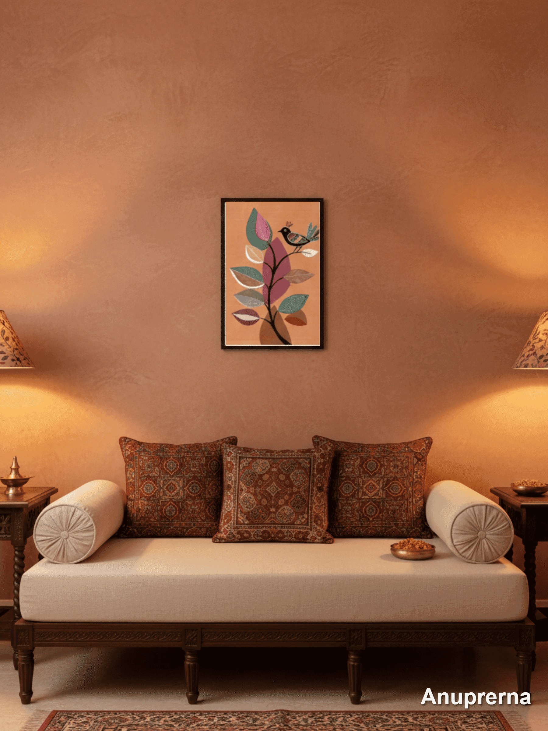 Bird & Tree Pattachirta Wall Art Decor