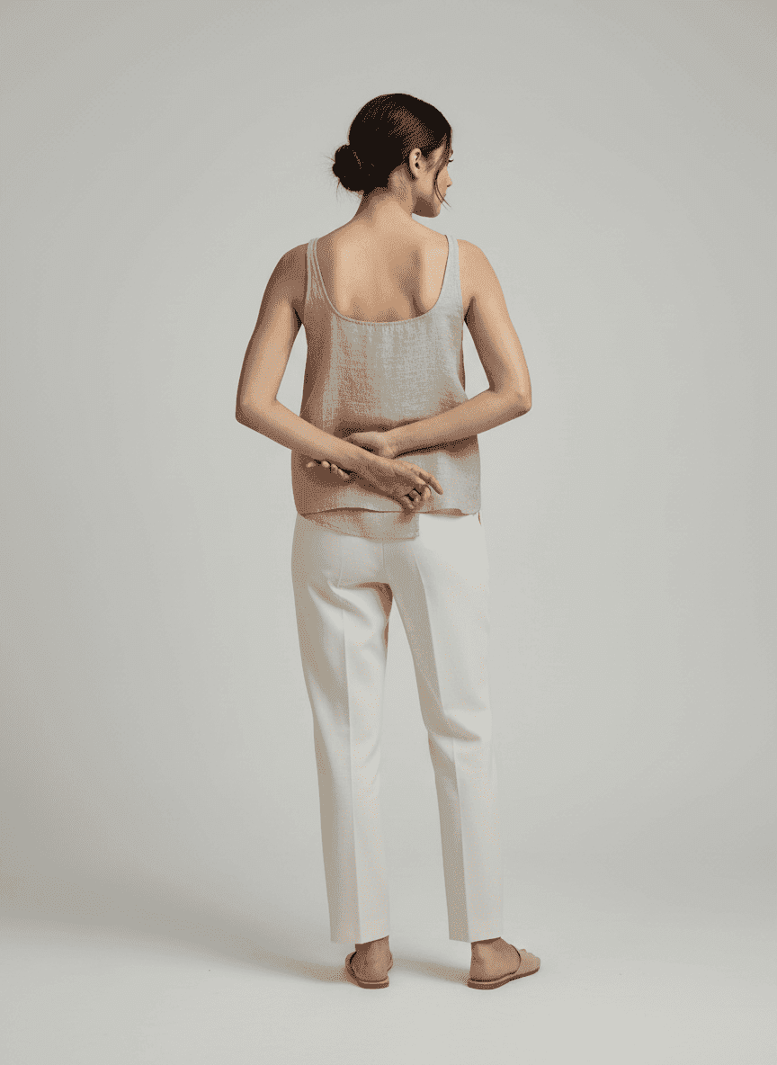 Sleeveless Asymmetric Top