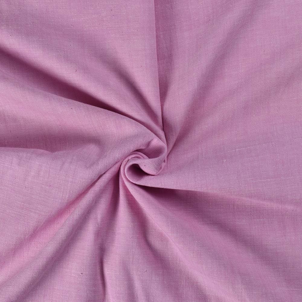 Chambray Light Pink Khadi Cotton 105 GSM Handwoven Fabric