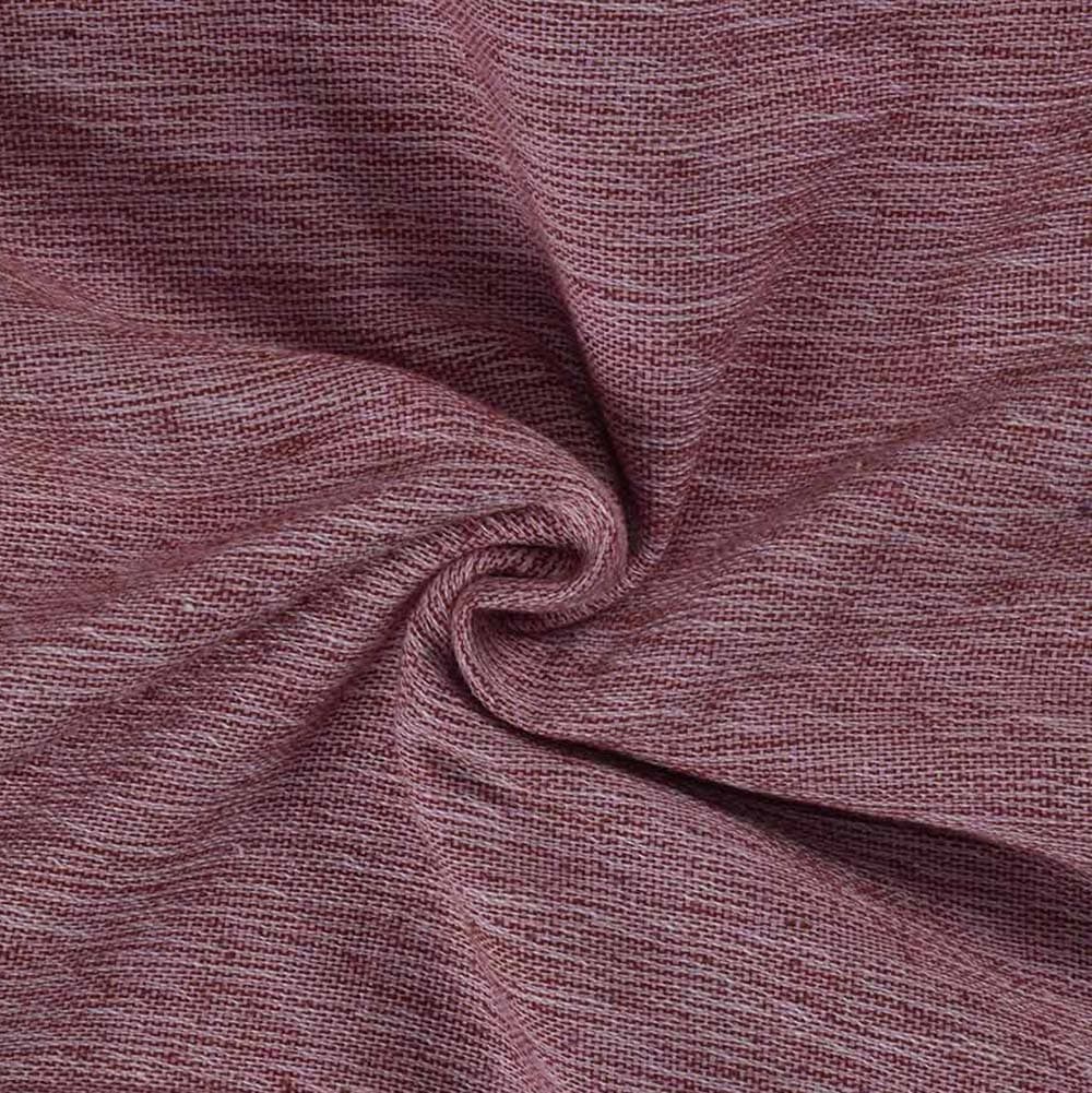 Chambray Peach Khadi Cotton 158 GSM Handwoven Fabric